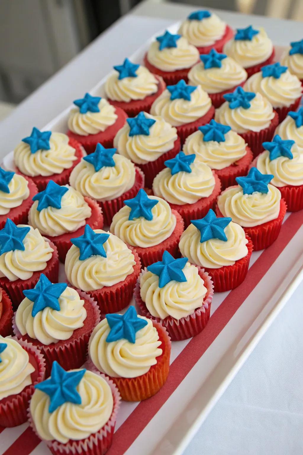A flag cupcake cake that is both fun to make and delightful to eat.