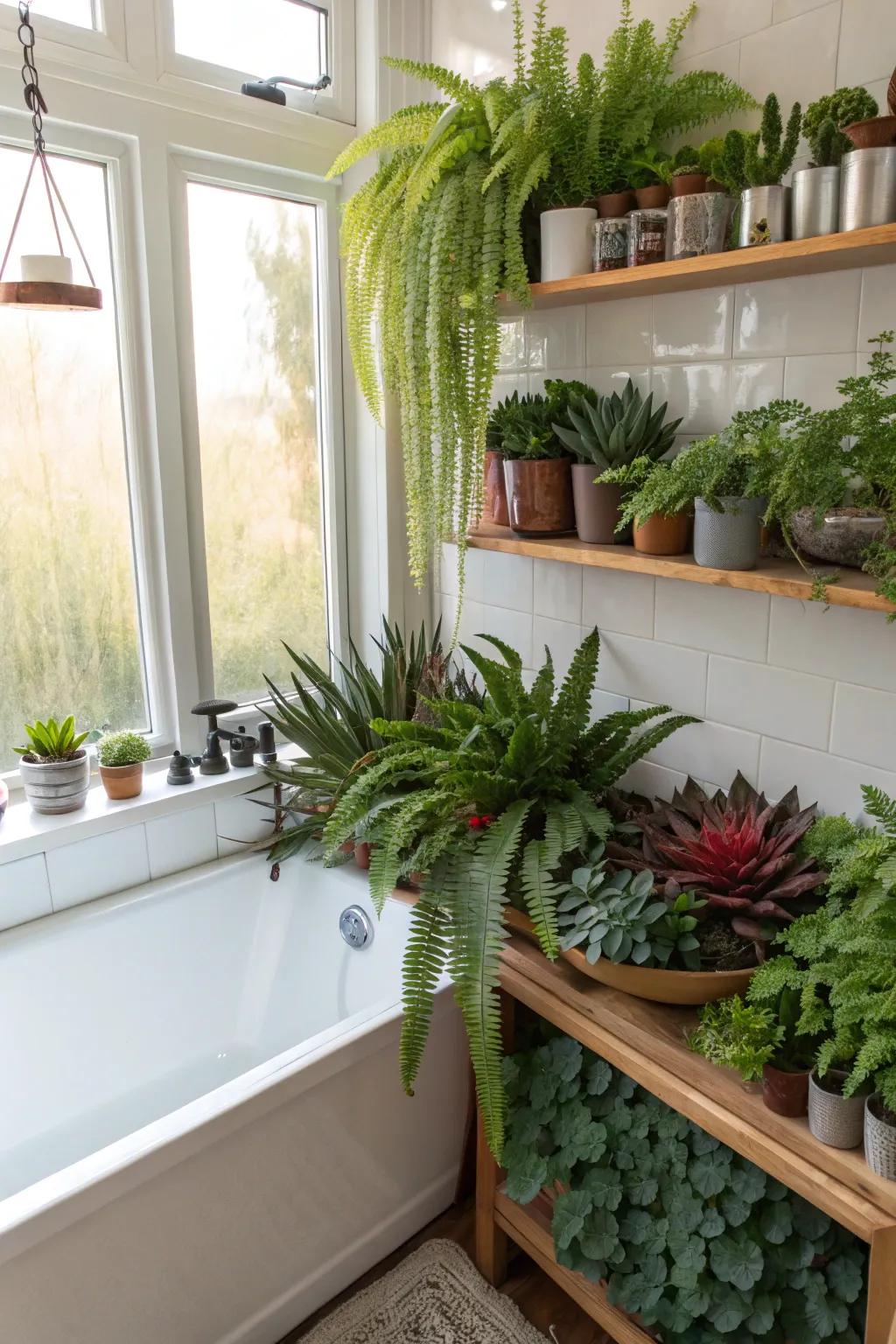 Floral accents adding a touch of nature and freshness.