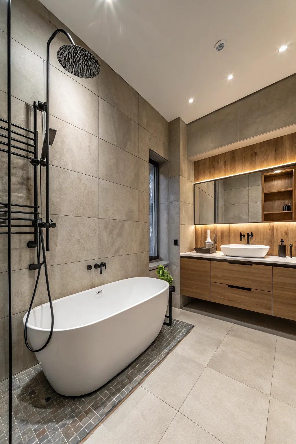 Modern hardware with muted coatings brings a modern touch.