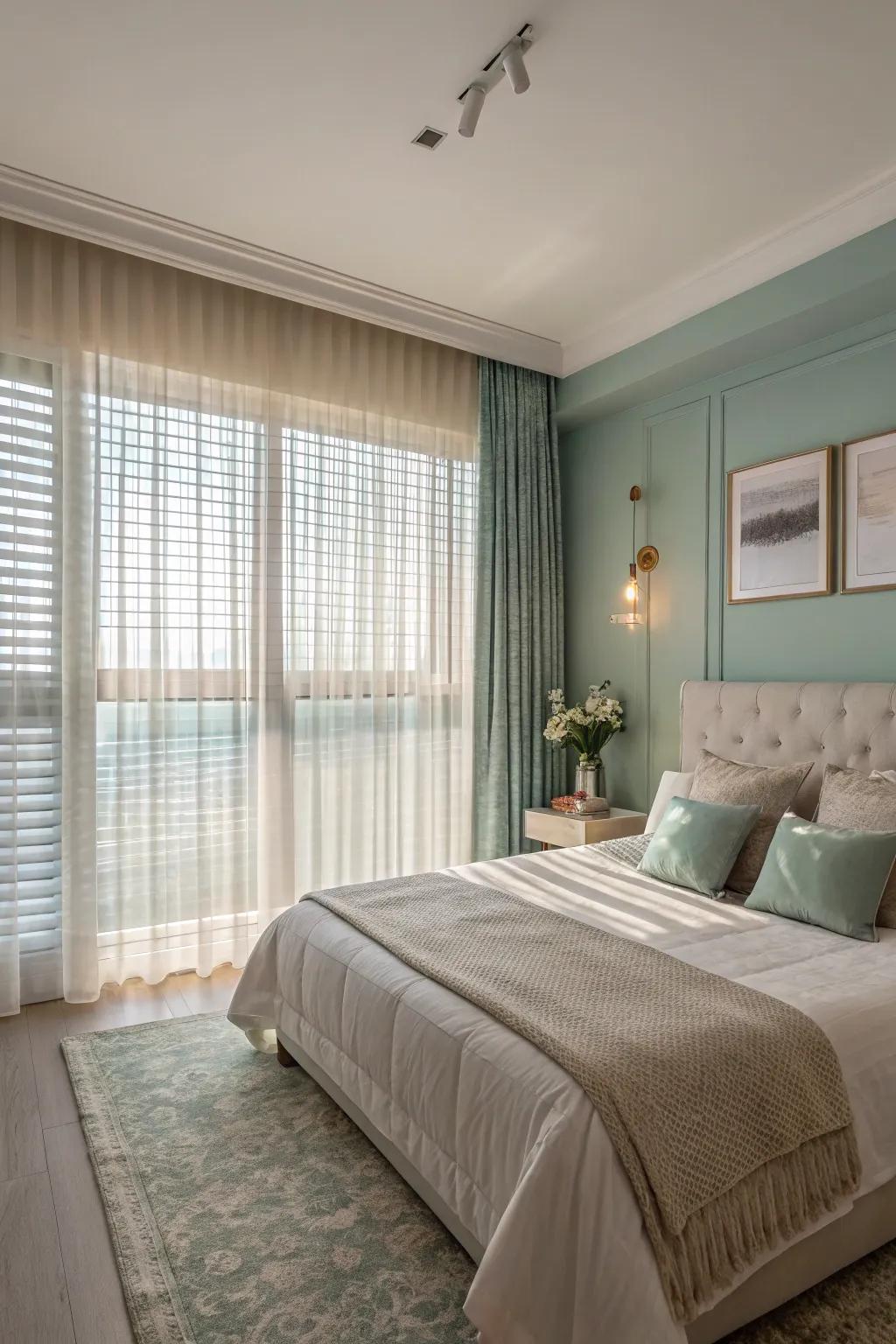 Sheer blinds for a soft and airy light