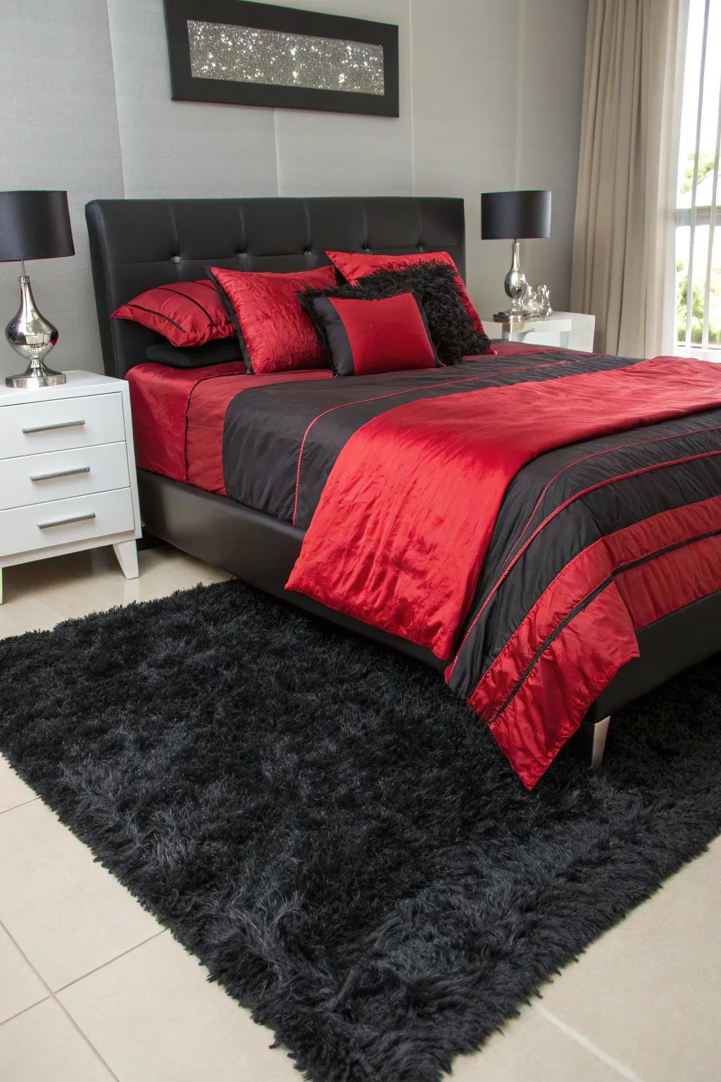 A variety of textiles enriches the tactile experience of the space.