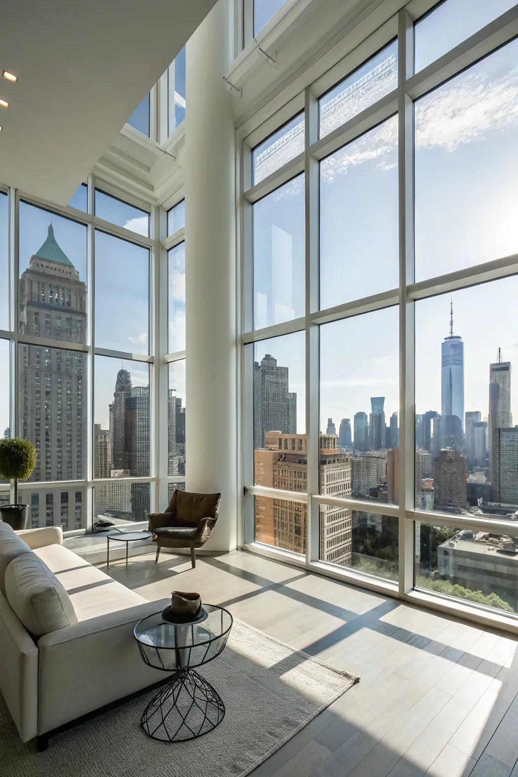 Maximizing sun exposure creates an airy and open feel.