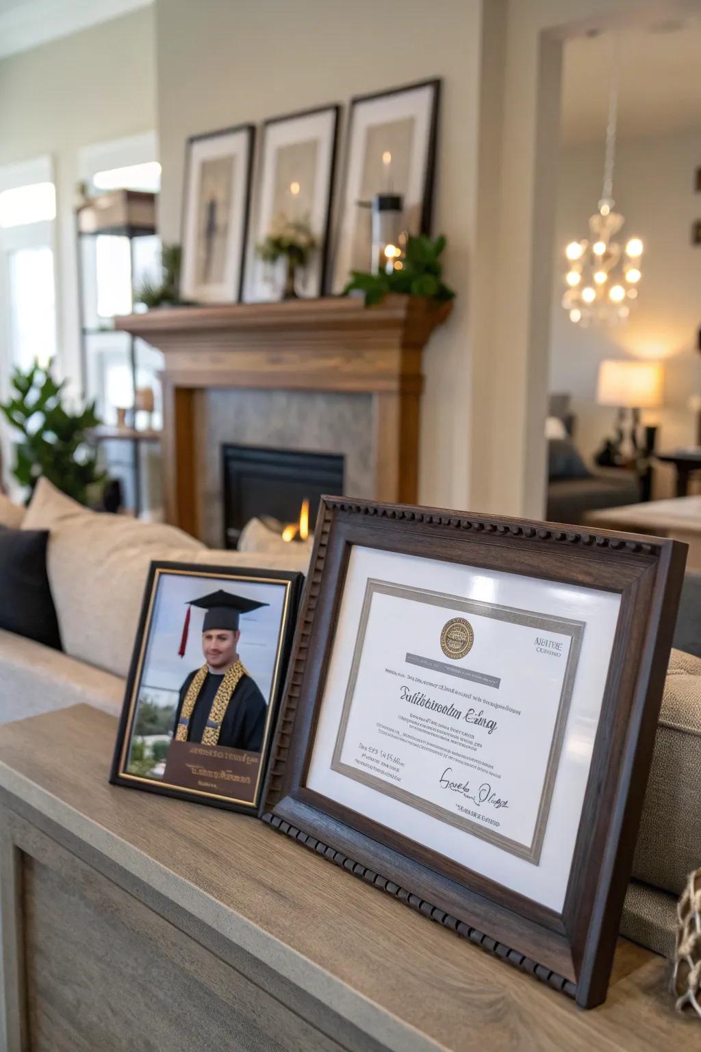 Celebrate your achievements and memories side by side with a combined frame.