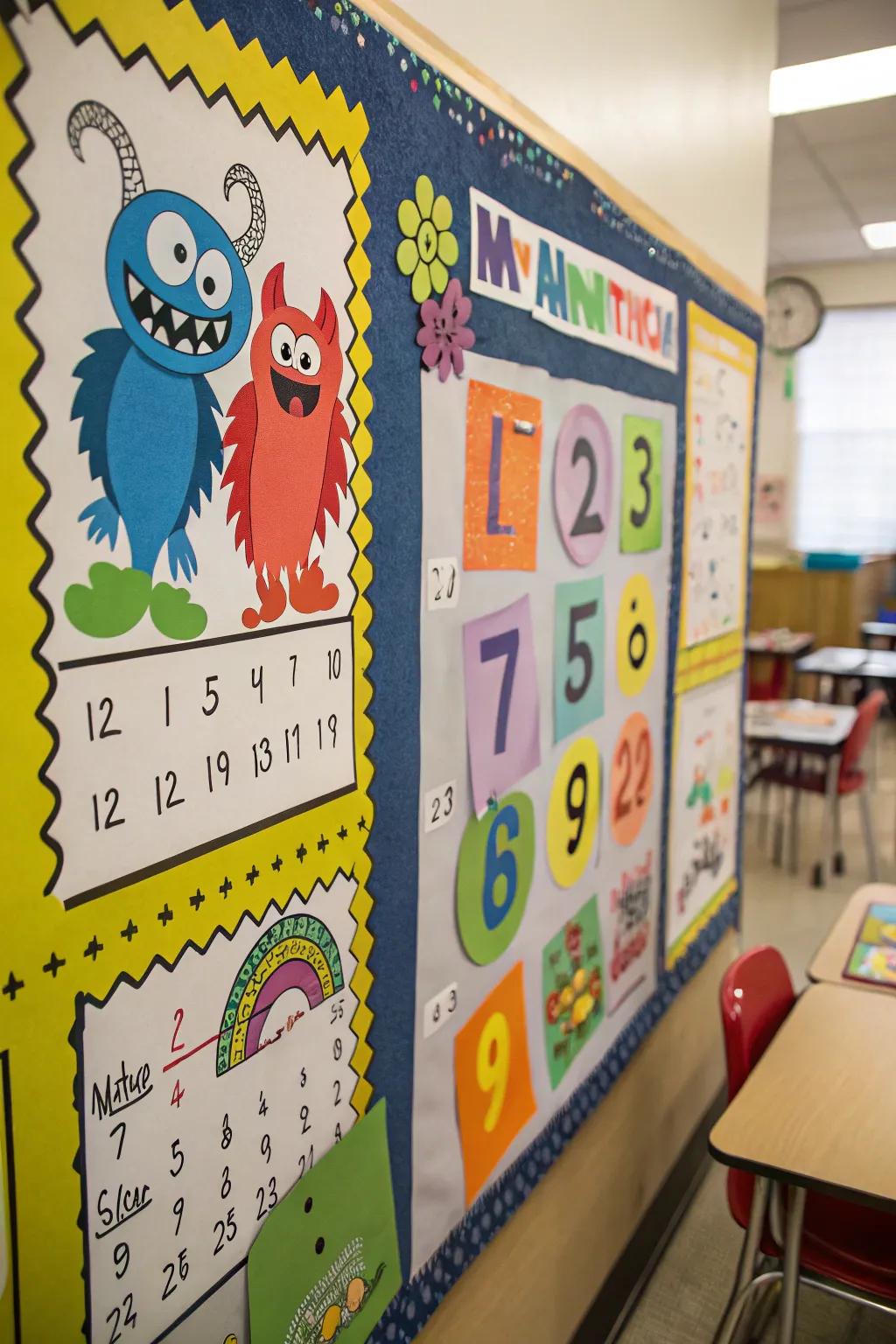 A math-oriented monster board that unites learning with amusement.