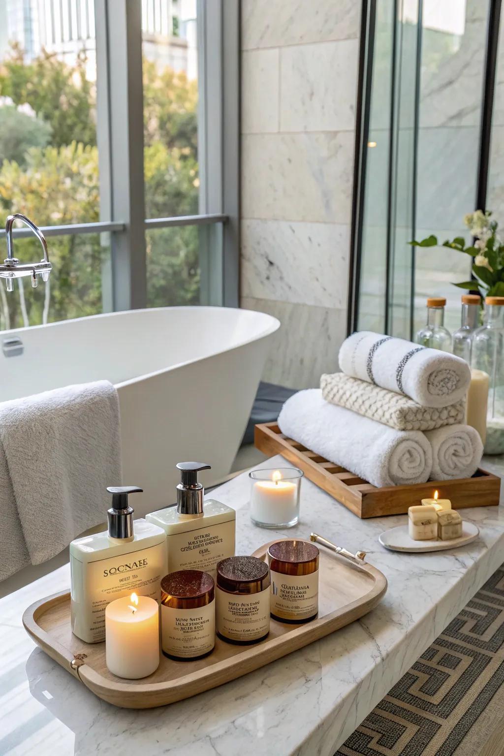 A deluxe bath collection for at-home indulgence.