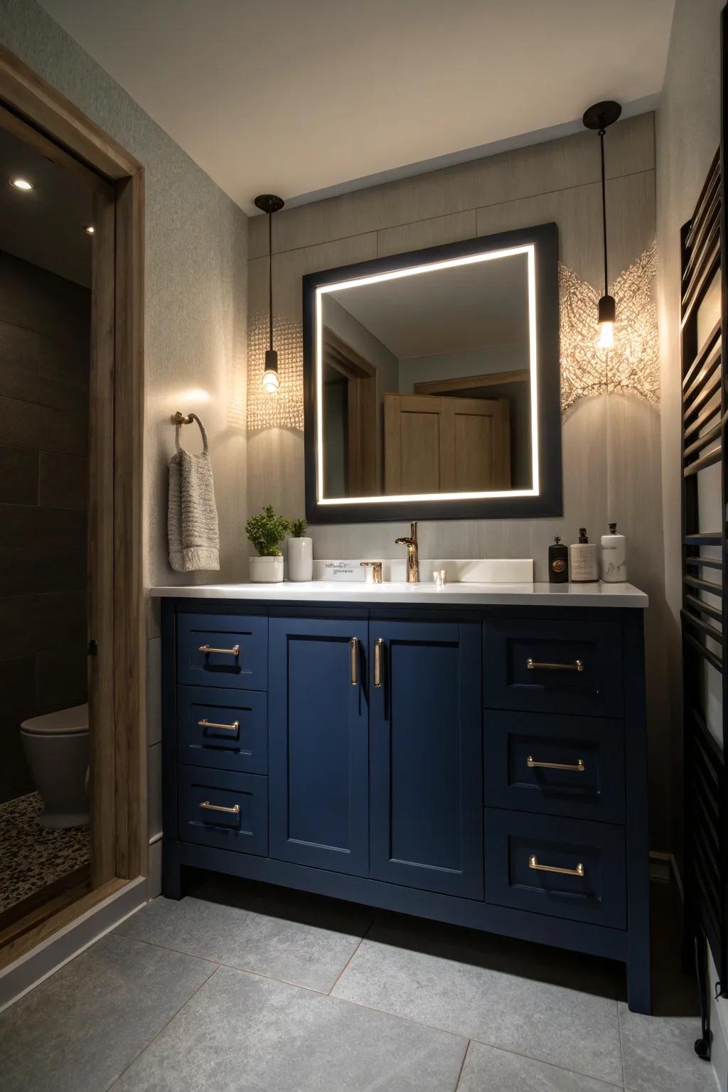 Integrated illumination enhances the mood.