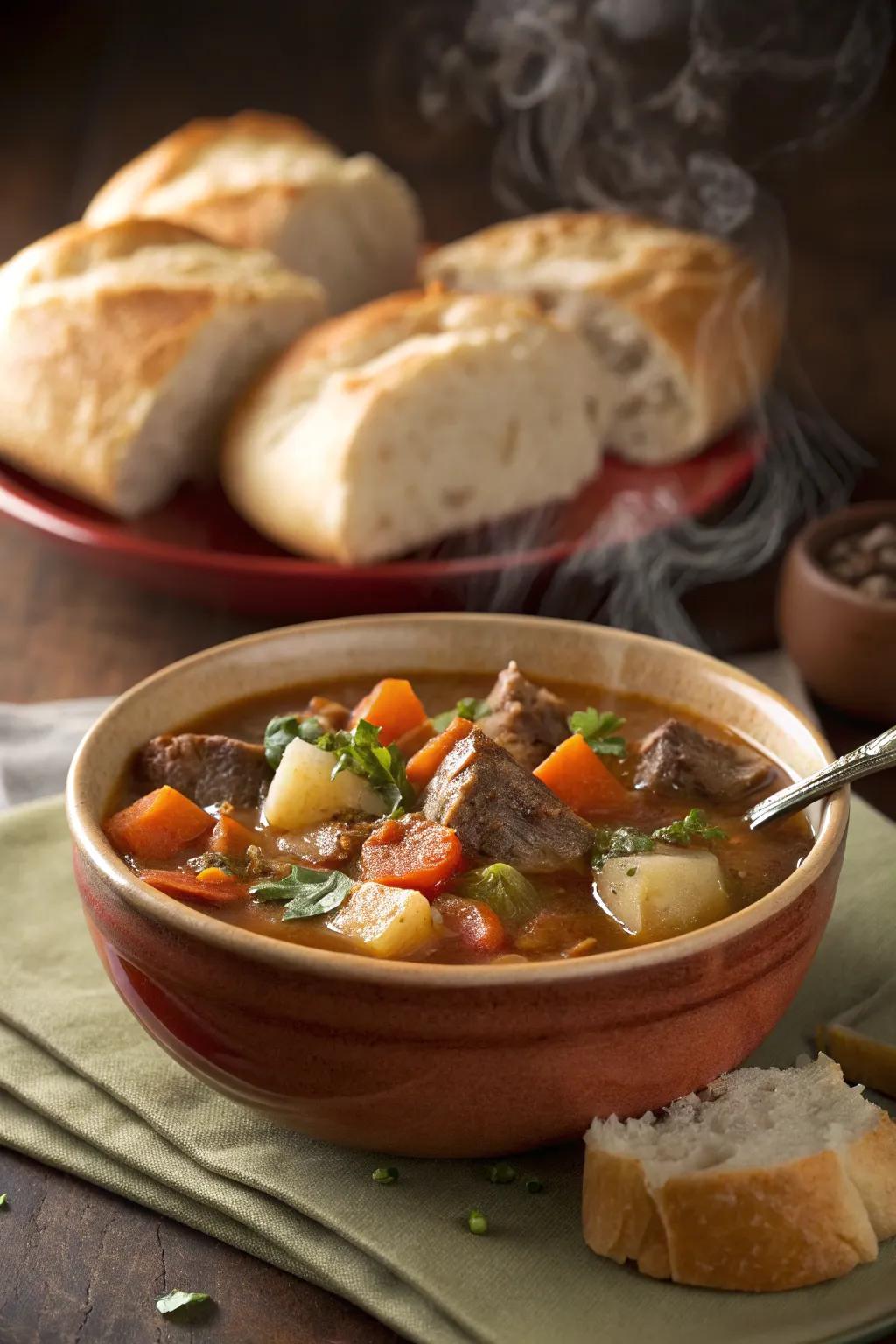 Warm seasoned broth to comfort your spirit and warm your insides.