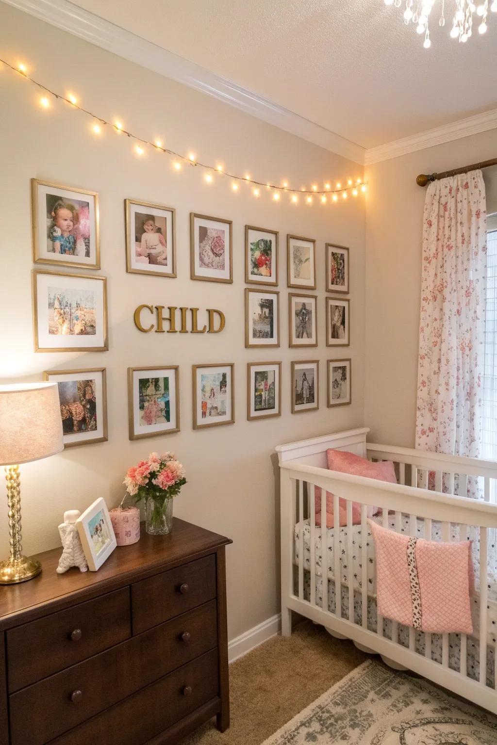 Individualized touches transform the nursery nook into a cherished setting.