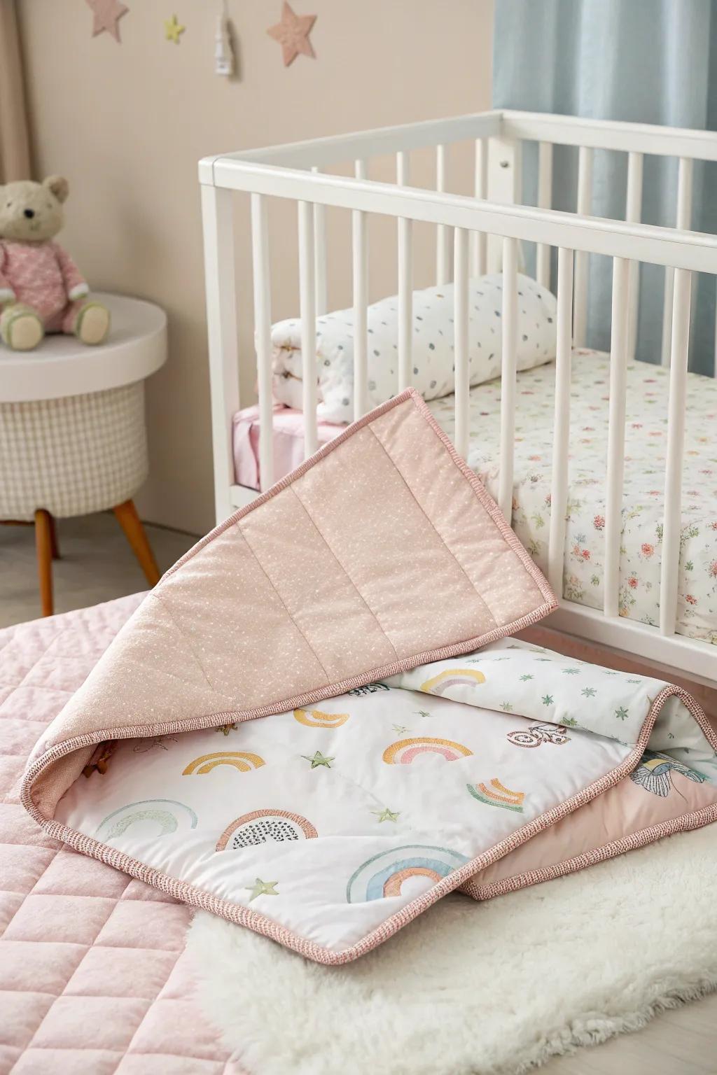 Comfortable textiles create a cozy haven for your little one.