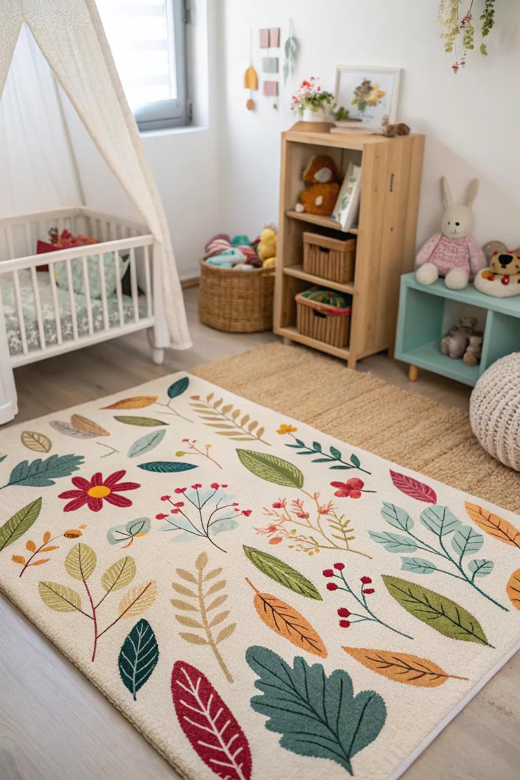 Nature-inspired rugs bring the outdoors inside.