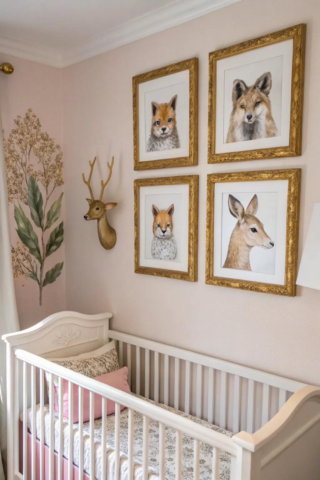 Animal portraits bring sophistication and charm.