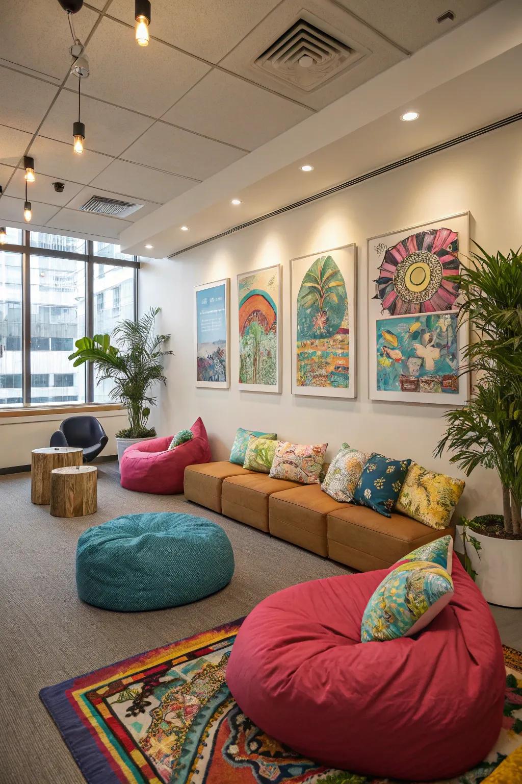 Bright colors add touch of heat.