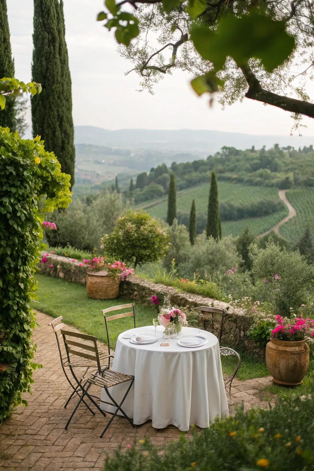 Relish tranquil moments in a picturesque garden ambiance.