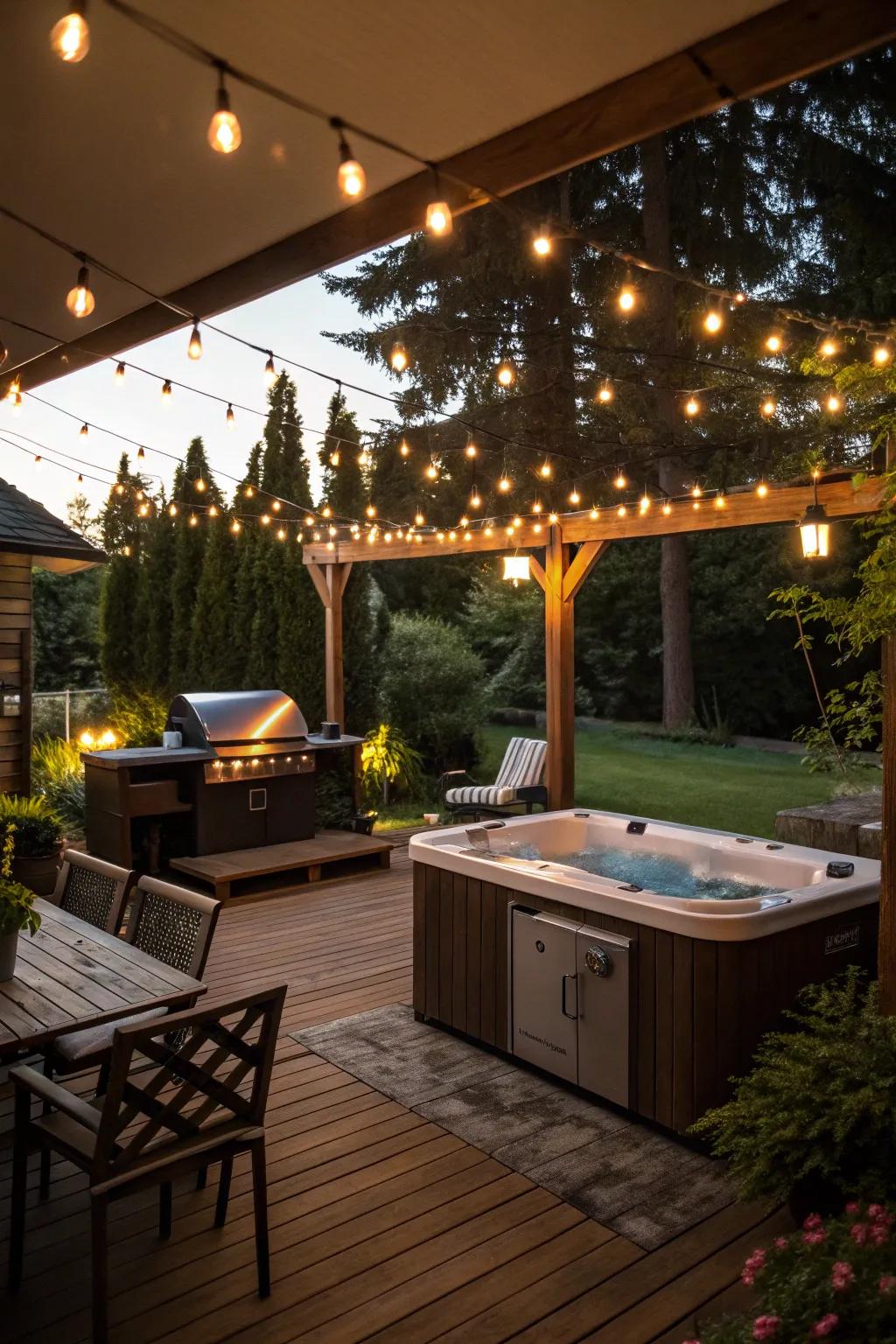 Ambient lighting imparts a touch of magic to your evenings.