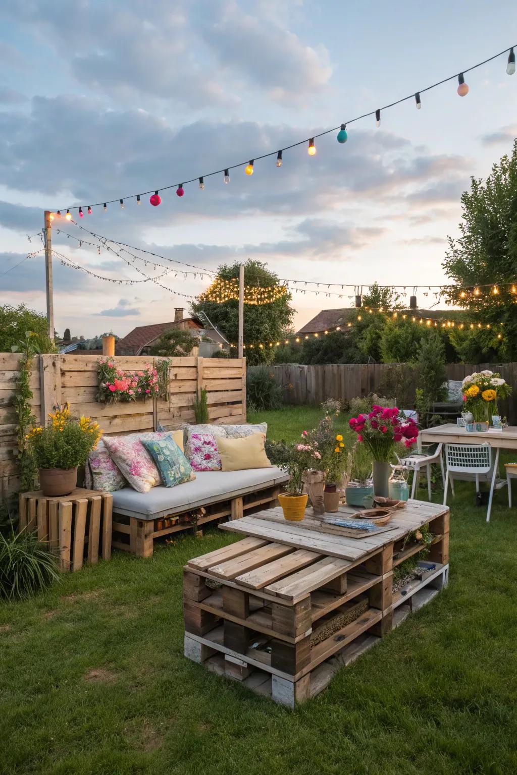 Upcycled decor enriches character and sustainability.