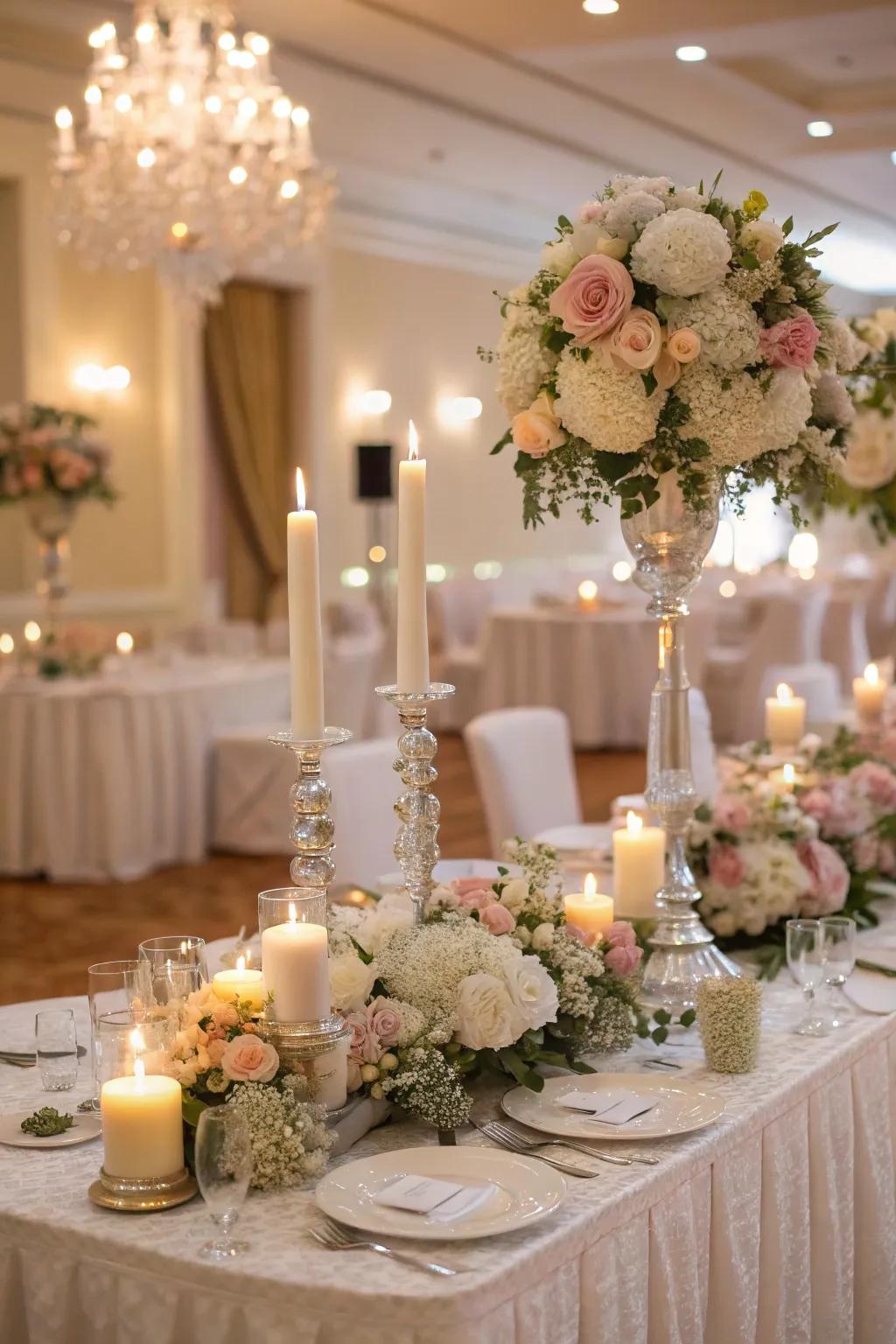 Enhance your tables with exquisite bloom centerpieces.