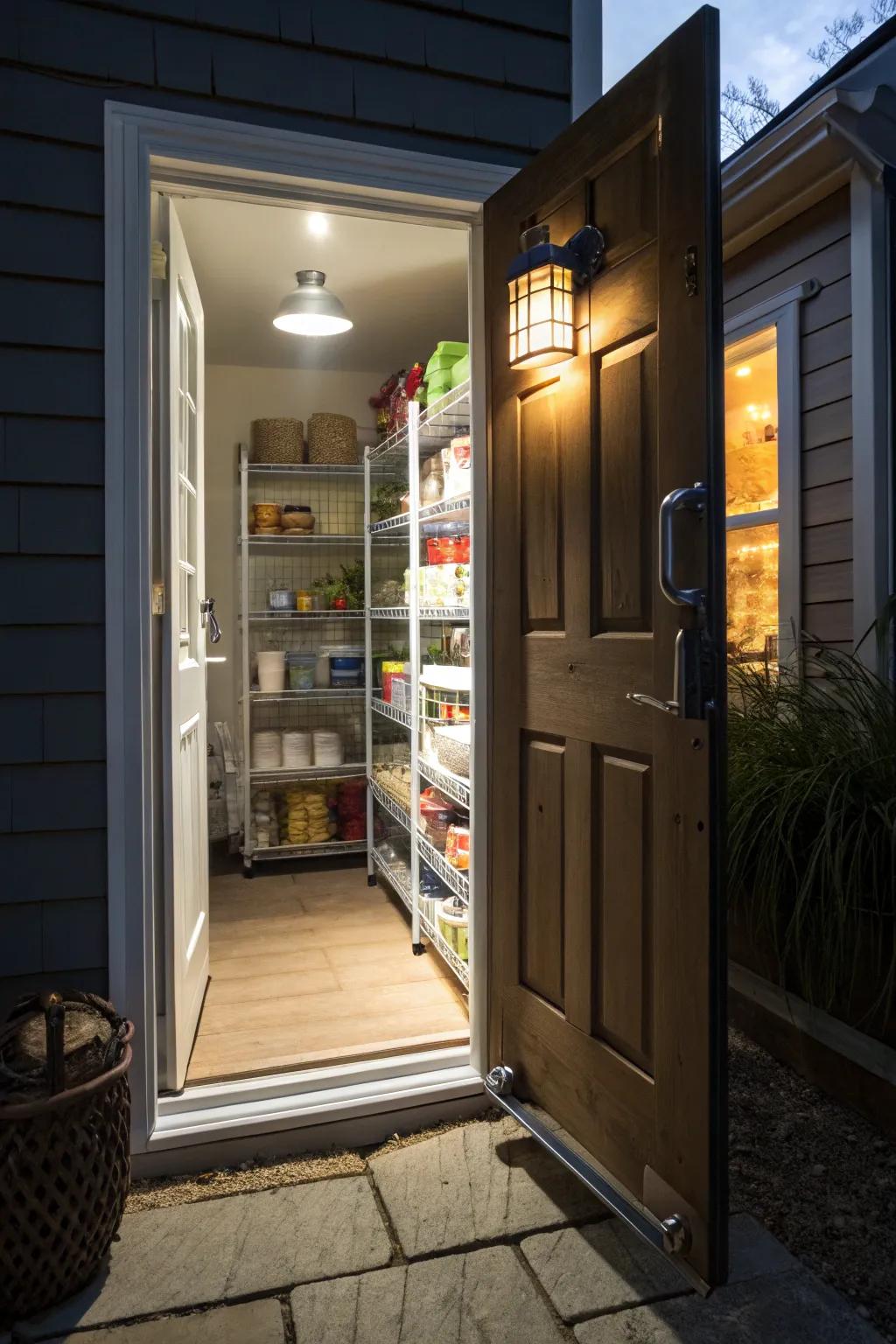 Motion-sensor lights increase ease of use.