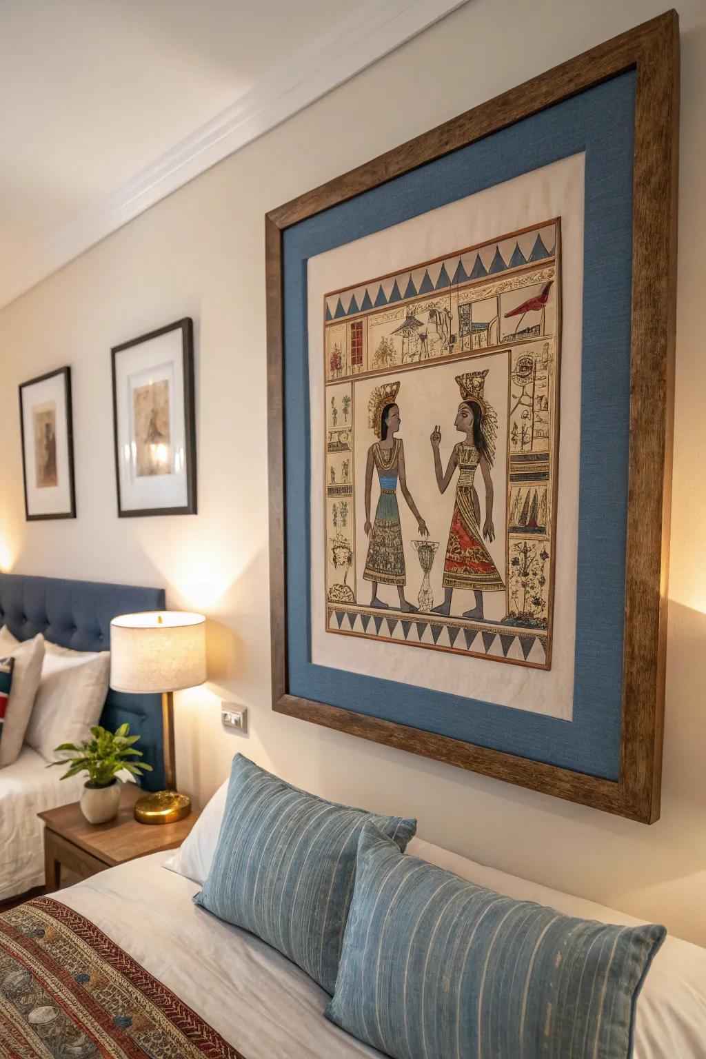 Color-coordinated mats emphasize the harmony of the artwork.