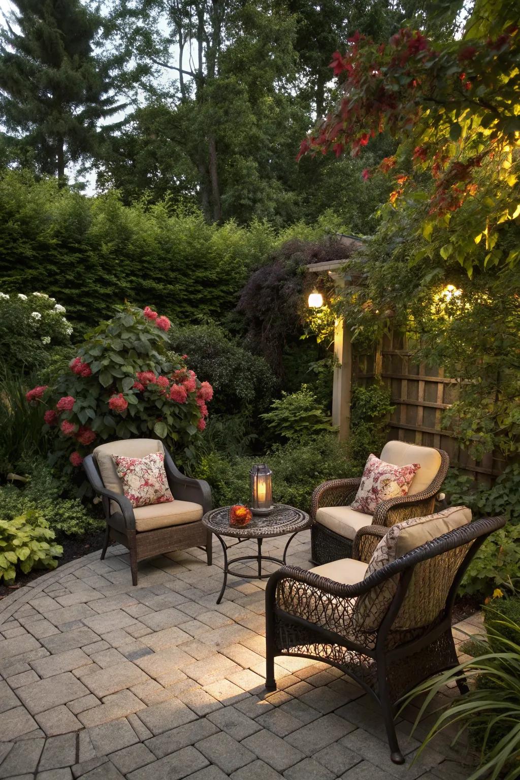 Cozy sitting areas welcome relaxation and talk.