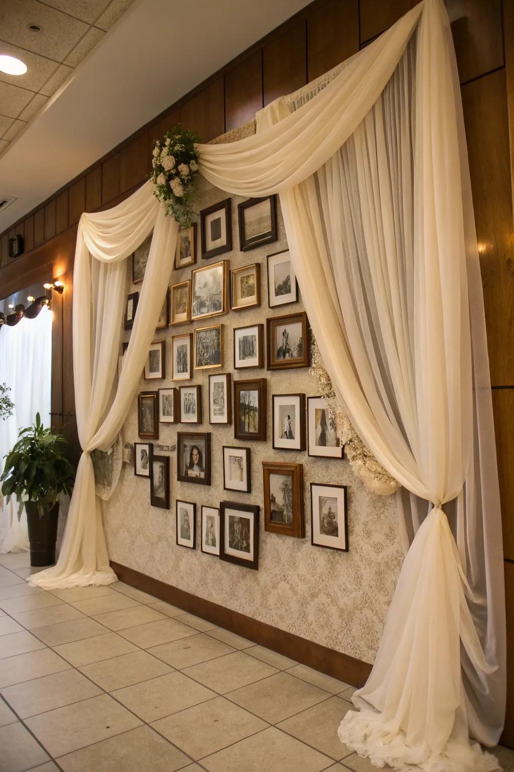 Textile swags contribute refinement and profundity to your image showcase presentation.