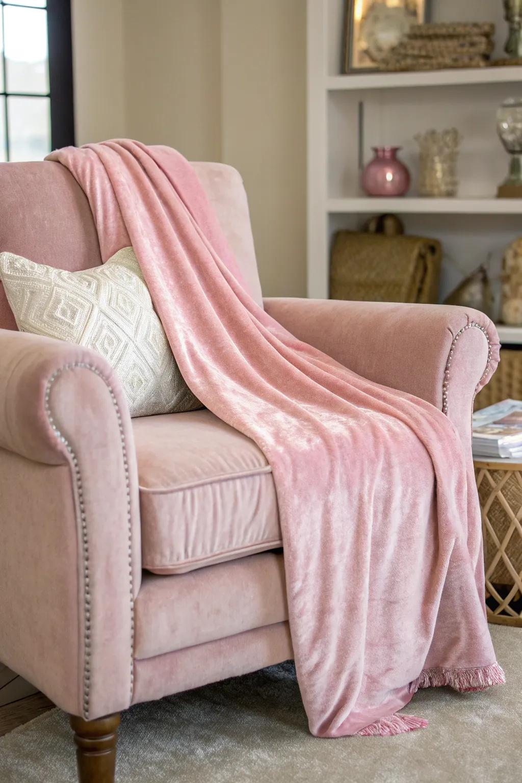 Rose accents, inviting warmth and coziness into your living space.