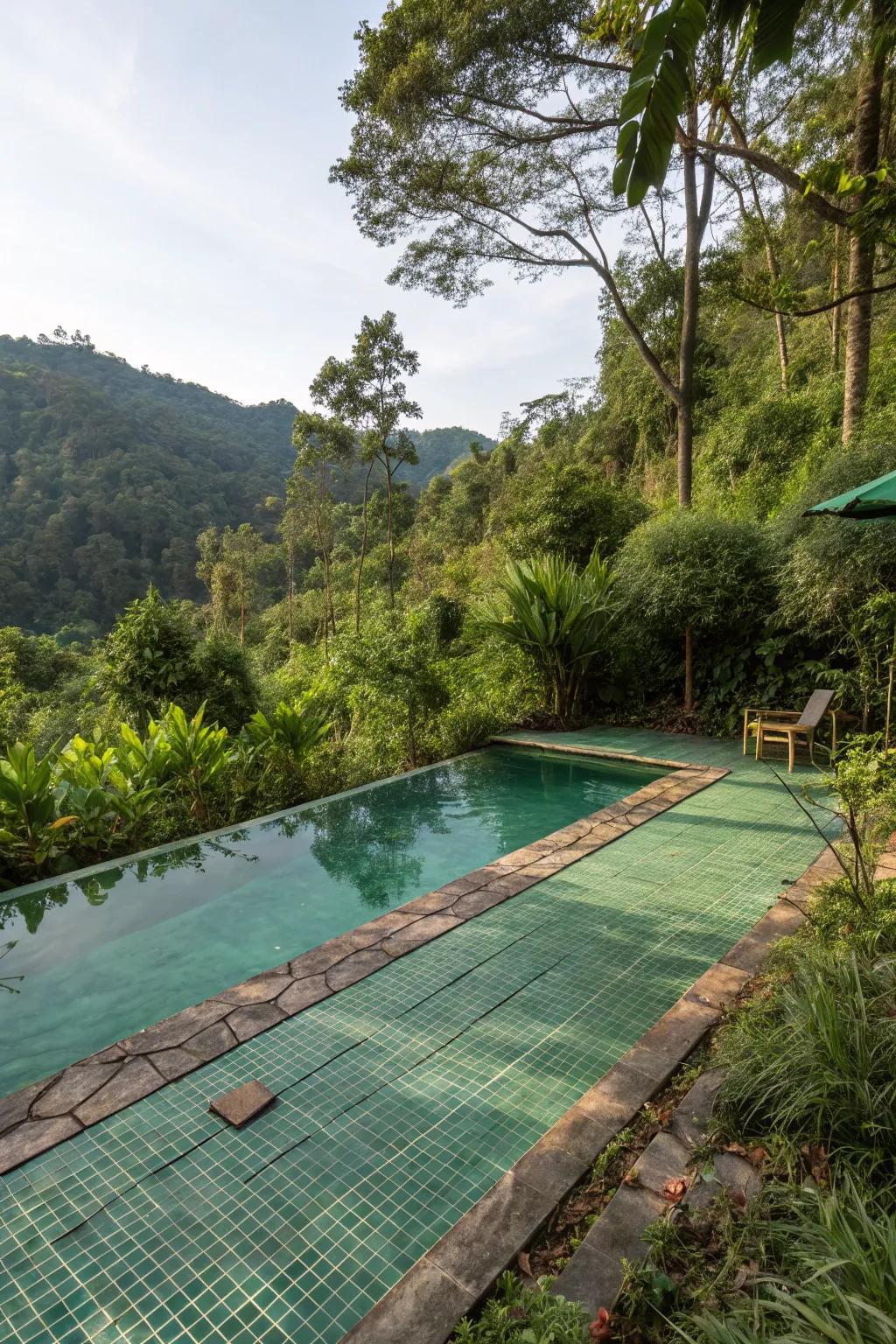 Greens create a seamless transition with nature.