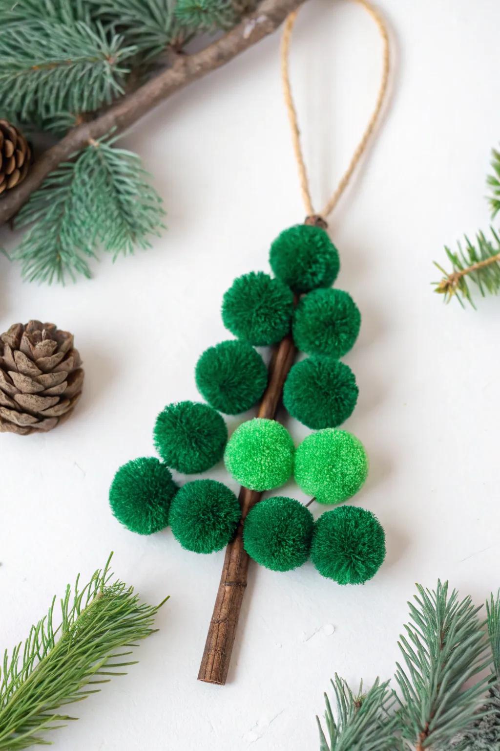 An enchanting orbicular embellishment Christmas tree, introducing a surge of pigment and texture to holiday embellishments.