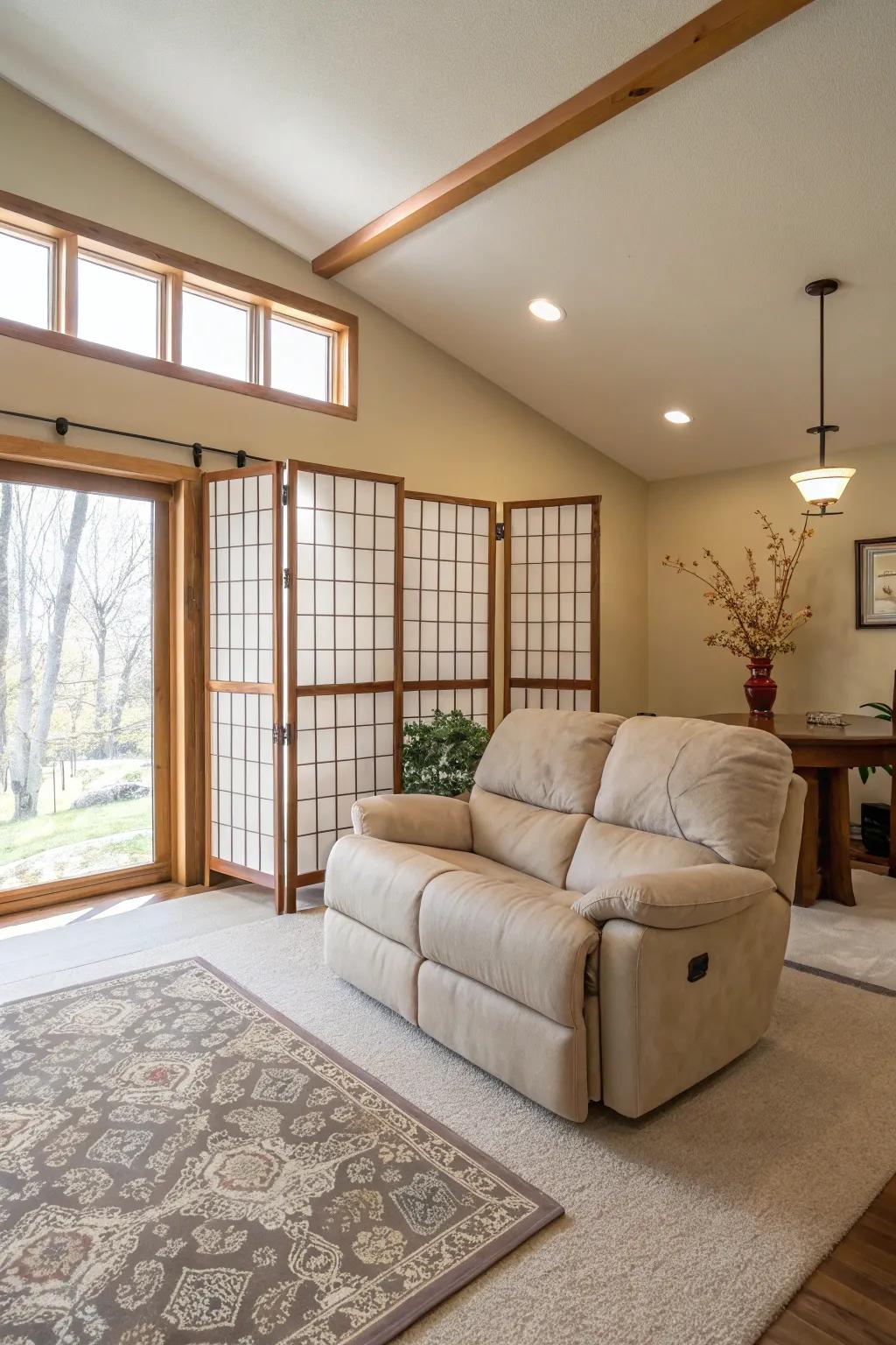 An open-layout living area designed for accessibility and comfort.