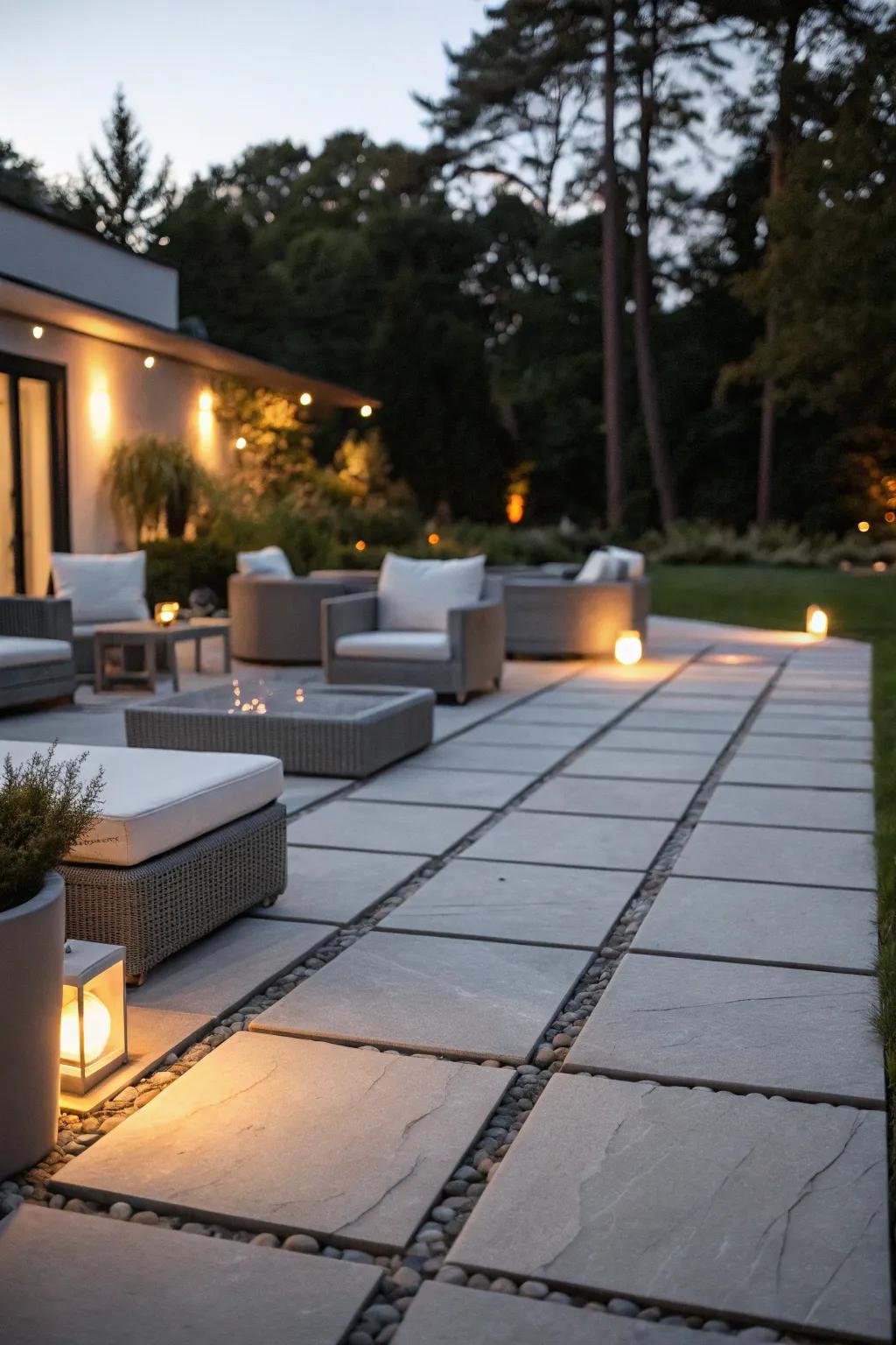 Minimalism crafts a polished and contemporary patio.