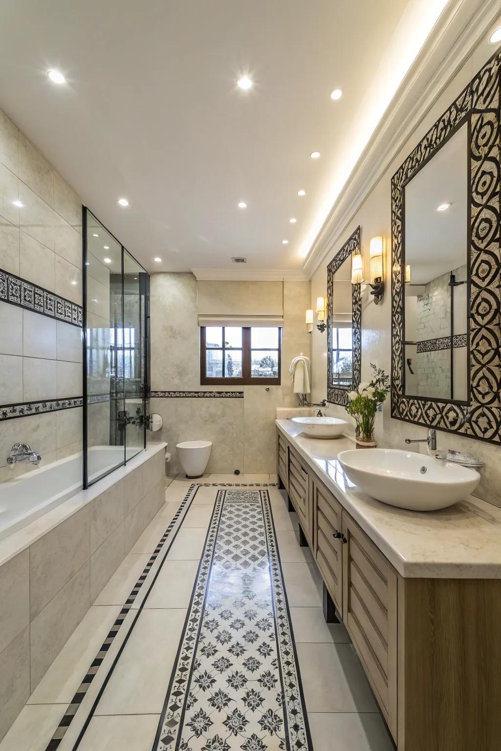 A glam bathroom makeover that&rsquo;s as useful as it is beautiful.