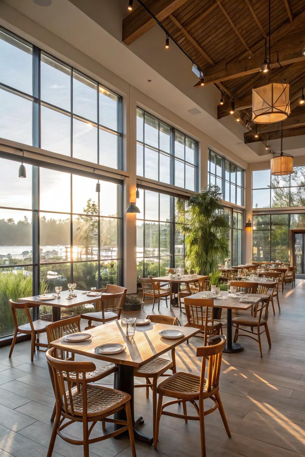 Broad formats filled with light craft a hospitable and relaxing ambiance.