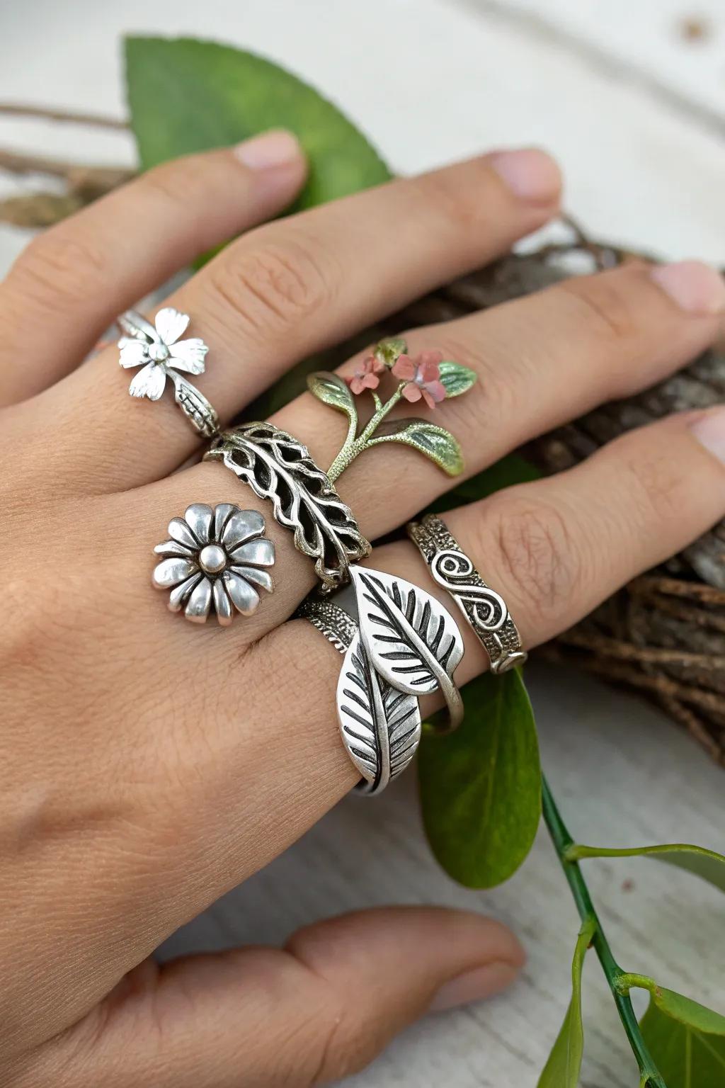 Nature-Themed Rings
