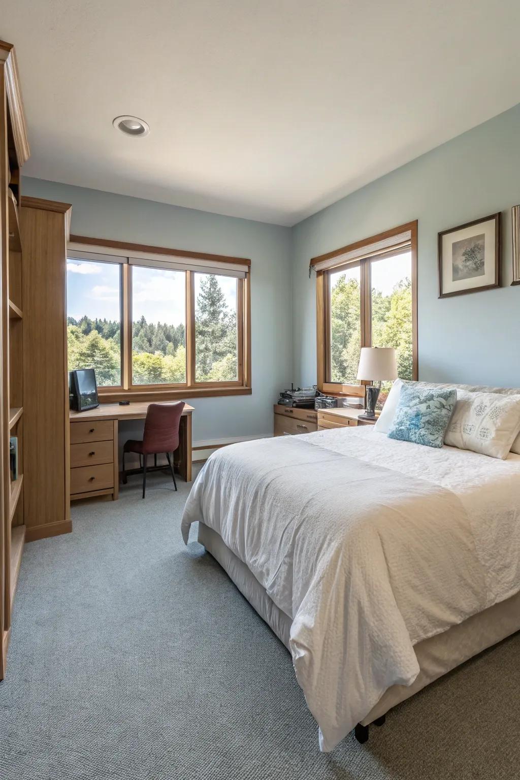 A spacious layout encourages relaxation and intimacy.