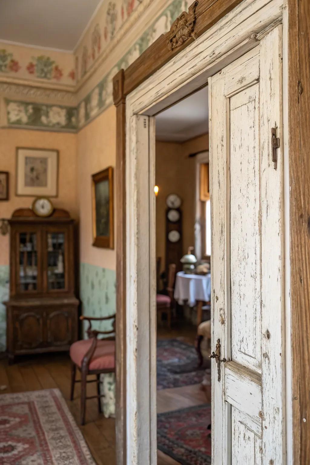 A passage cloaked in texture, whispering tales of vintage charm and character.