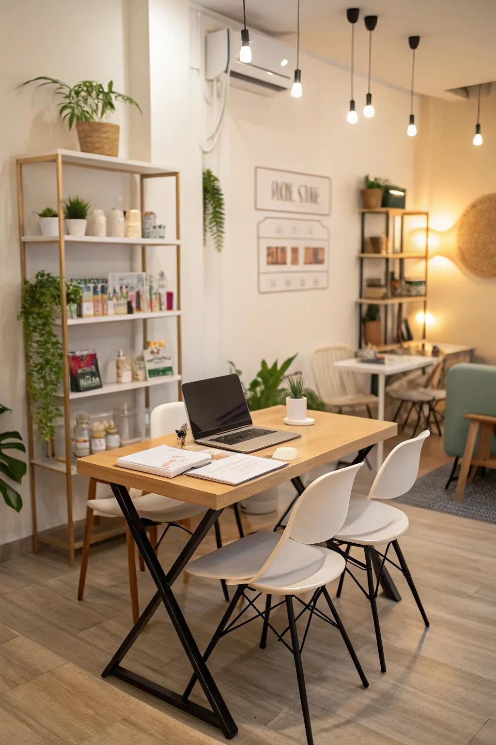 An adaptable workspace accommodates different requirements and preferences.