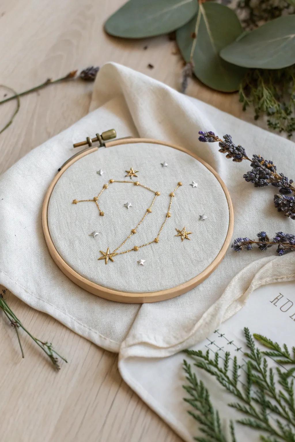 Ensnare the astral entities within your domicile via refined constellation embroidery. A flawless convergence of simplicity and allure for your minimalist abode.