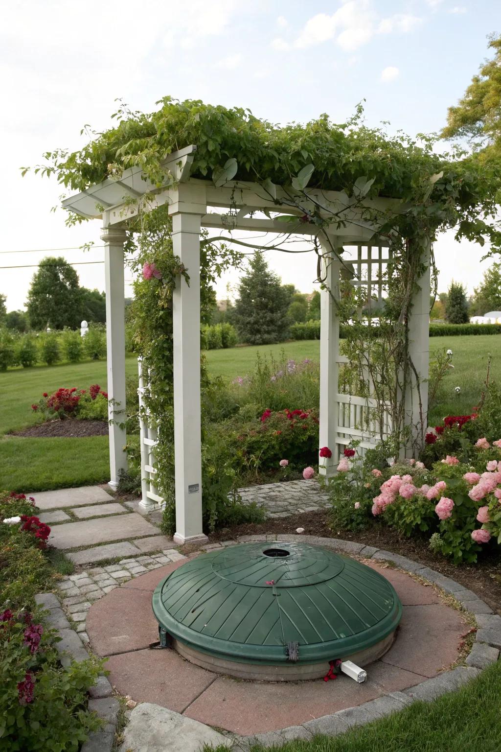 Pergolas enrich outdoor settings with height and elegance.