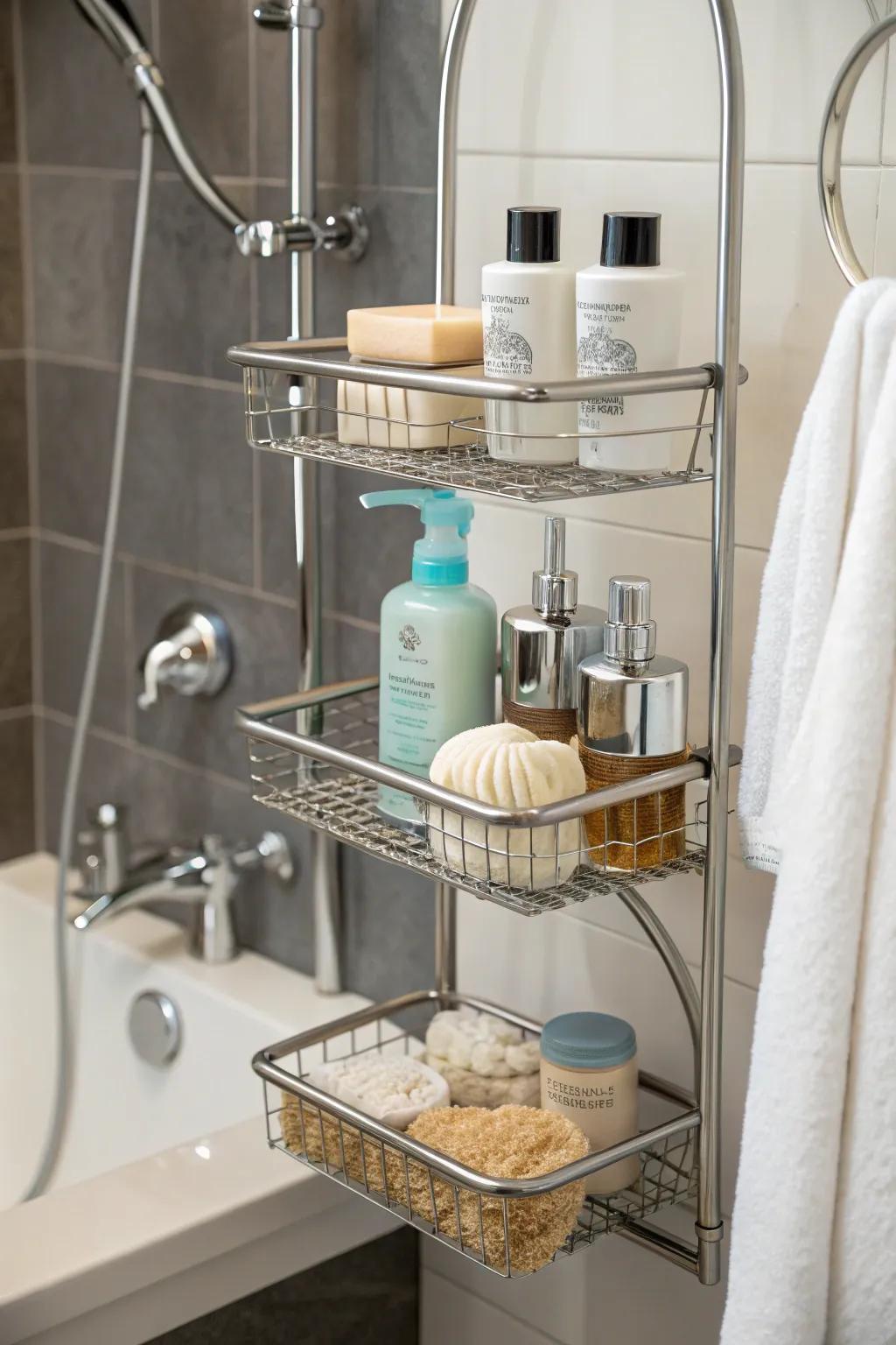 Wire caddies blend sophistication with functionality.