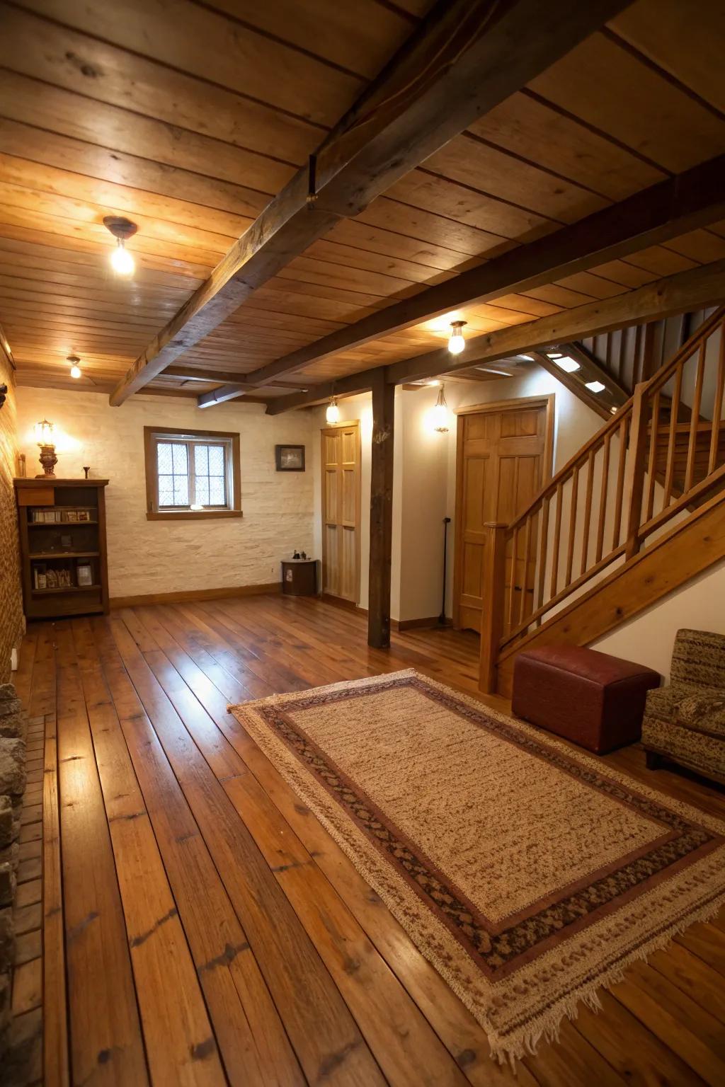Radiant flooring enriching the comfort of your basement.