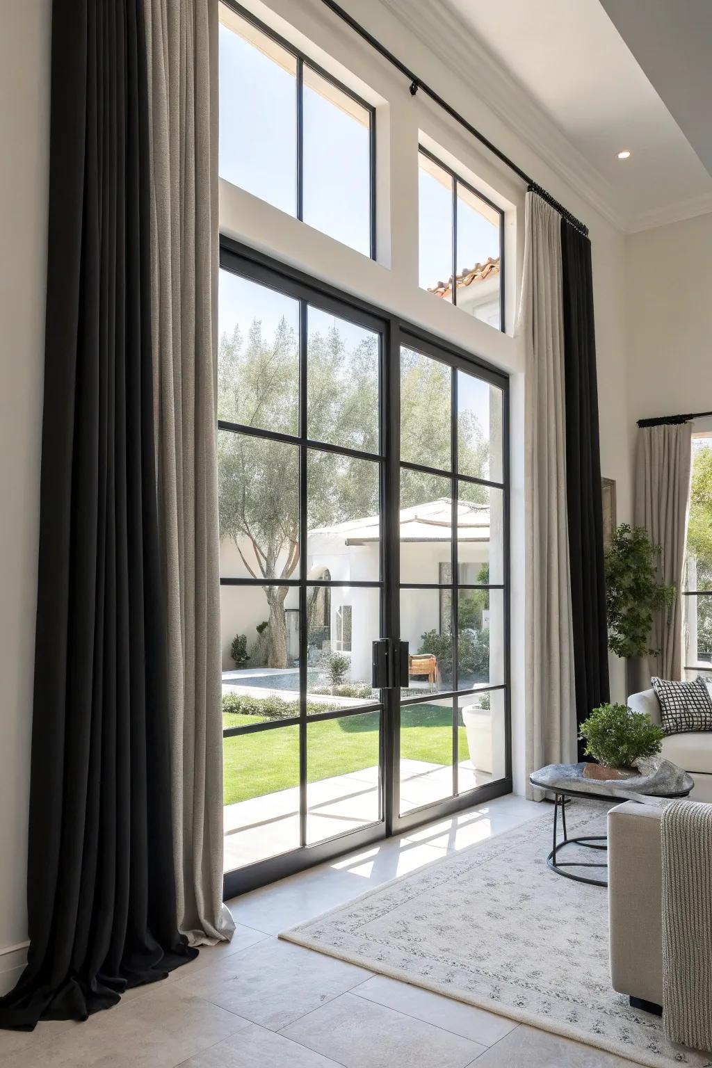 Black trims introduce a striking and sophisticated touch.