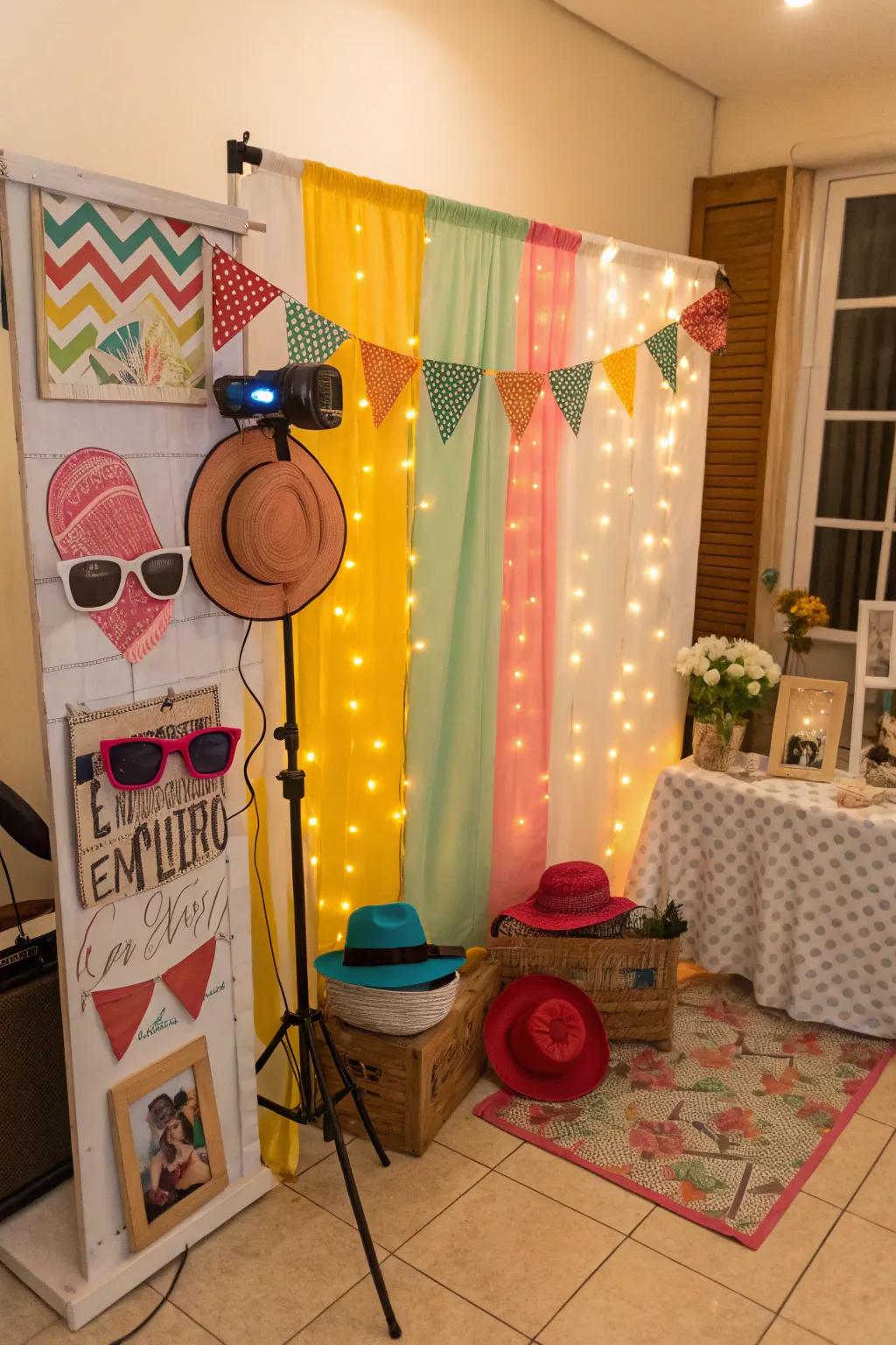 Record moments through a creative do-it-yourself snapshot booth.