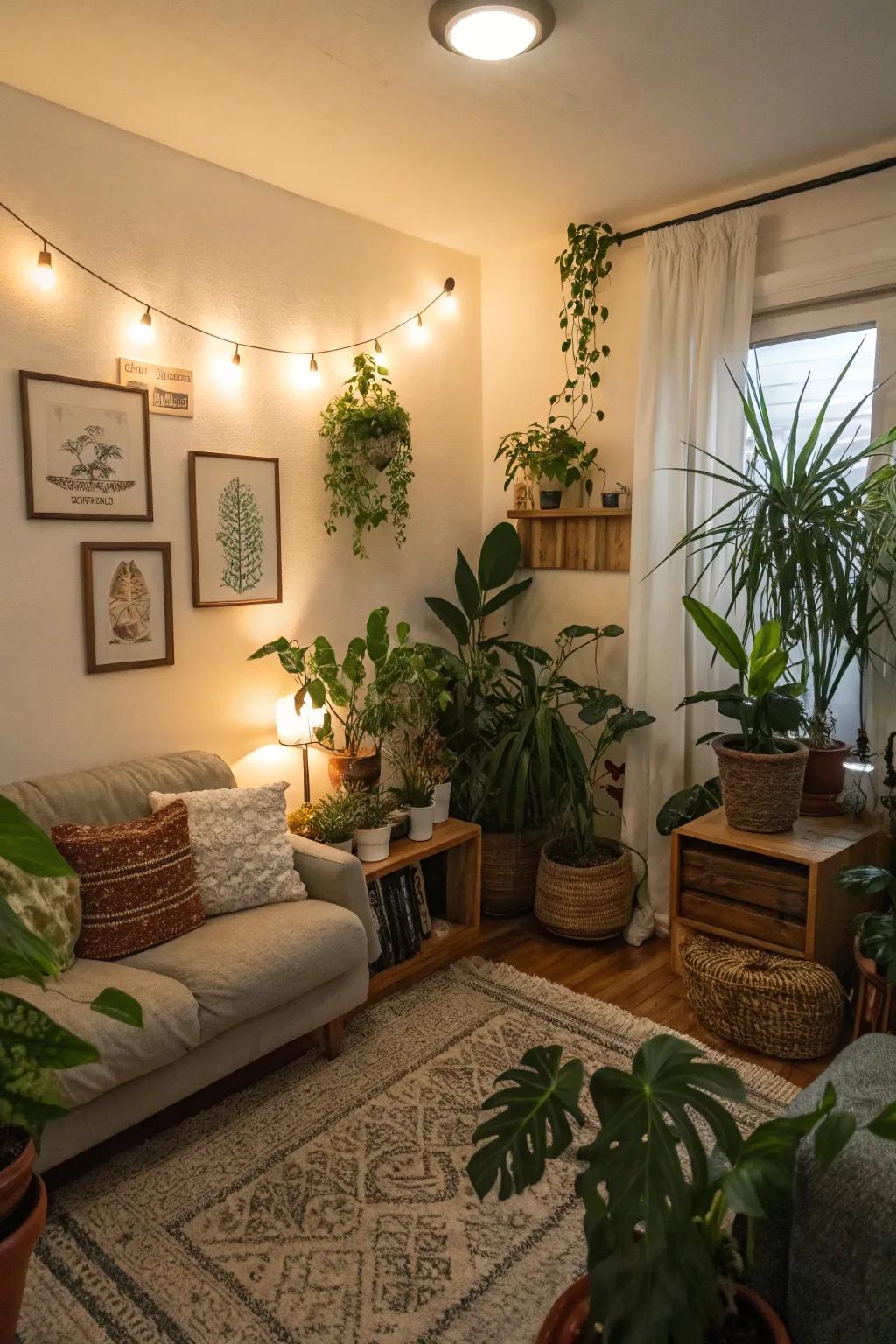 Plants introduce life and color to your area.
