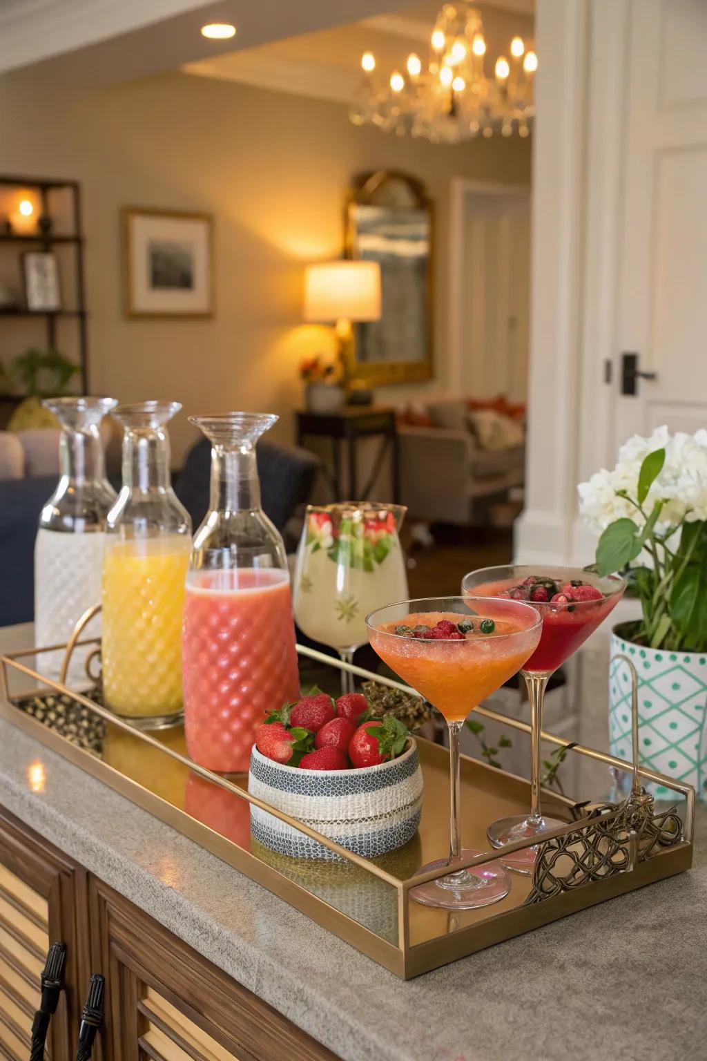 A refreshing drink station to keep the celebration lively.