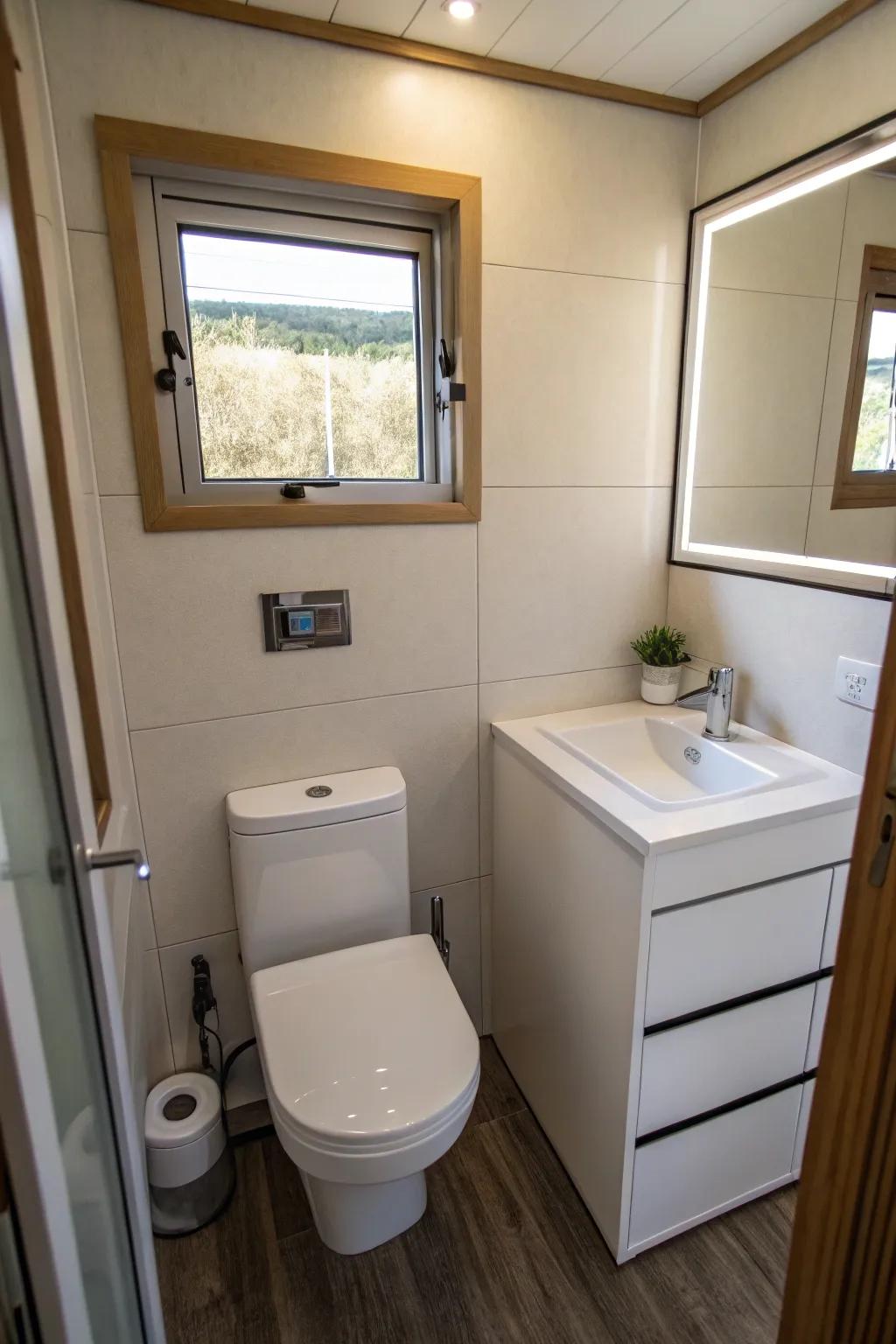 Compact components maximize space and keep functionality.
