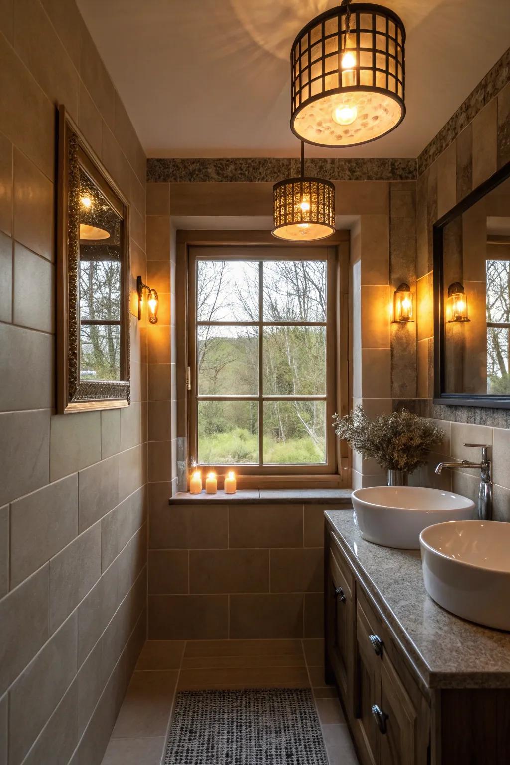 Lighting can amplify the window's inherent brightness.