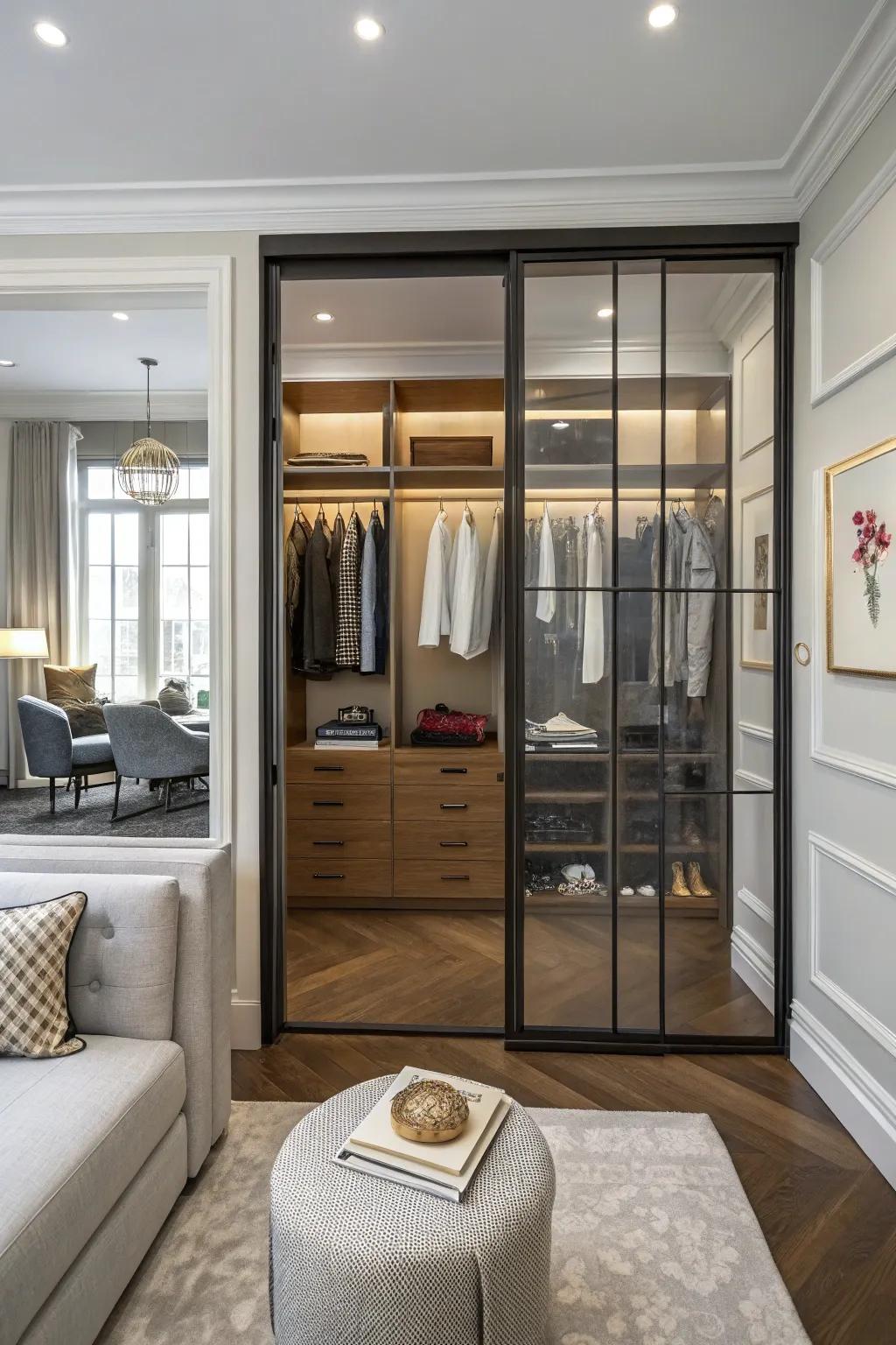 Glass panels add light and openness to your design.