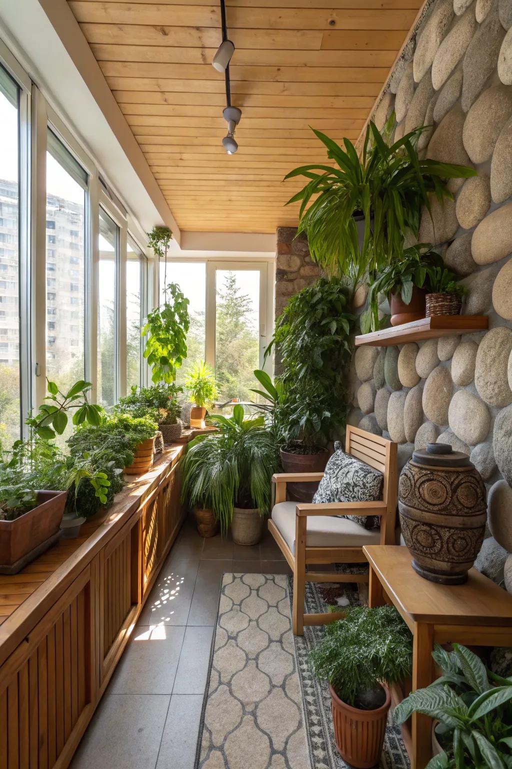 Plants introduce a natural feel indoors.