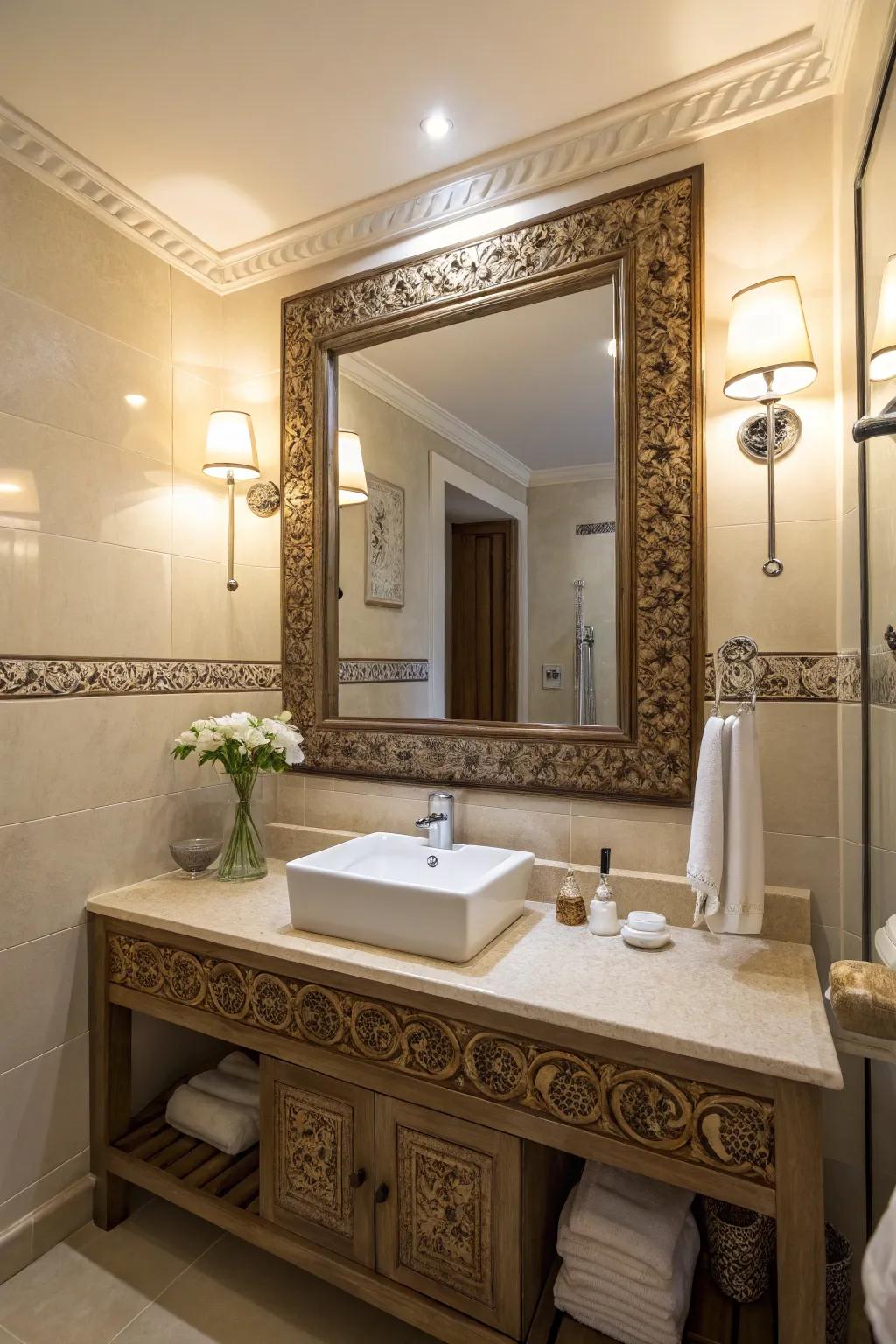 A striking reflector introduces both functionality and flair.