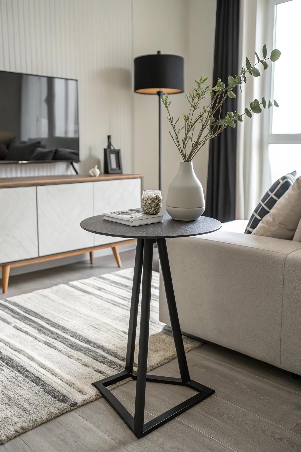 Minimalist designs evoke a sleek, contemporary mood.