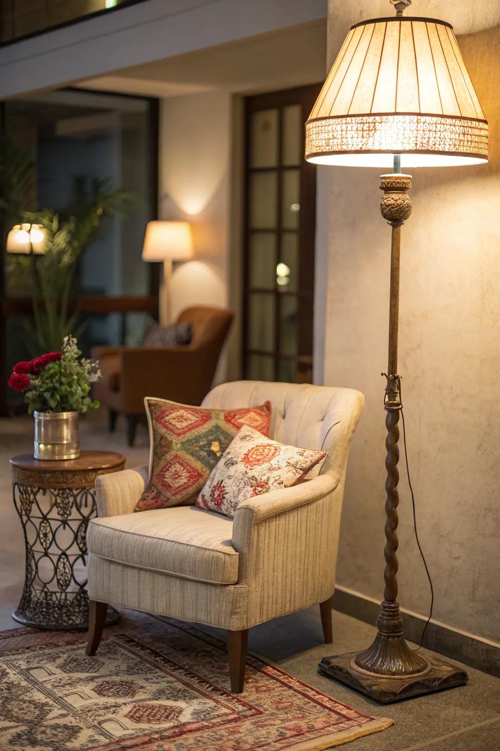 Smart lighting enhances the mood and practicality of small spaces.